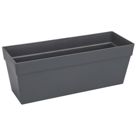 ELHO Bac a fleurs/Jardiniere Loft Urban - 49 x 17,3 x 18 cm - Gris anthracite (1/5)