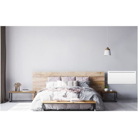 Oceanic – Radiateur à inertie 2000W – Cœur de chauffe en pierre céramique – Façade en acier blanc – Affichage digital et thermostat électronique (1/7)