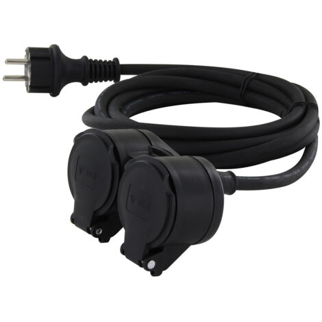 Chacon Prolongateur HO5RR-F 3 x1,5mm2- IP44 Dual-Head - 10m - (1/5)
