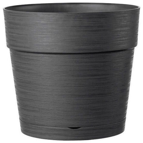 DEROMA Pot de fleurs Vaso Save R - 48 x h43,1 cm - 58L - Gris foncé (1/4)