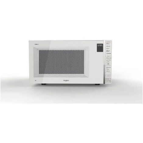 Whirlpool – Micro-ondes grill et vapeur 30L 900W – 14 programmes automatiques – Plateau tournant 31,5 cm – Dimensions 30x53,9x39,8 cm - MWP304W