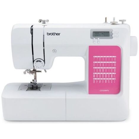 Machine à coudre électronique 43W – 40 points de couture – Écran LCD – Châssis métal – Enfile-aiguille intégré – Vitesse 750 points/minute – Brother - CS120WTS (1/10)