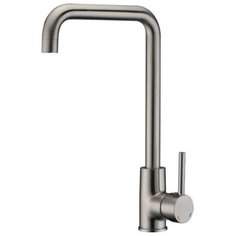 Rousseau Mitigeur de cuisine moderne gris inox