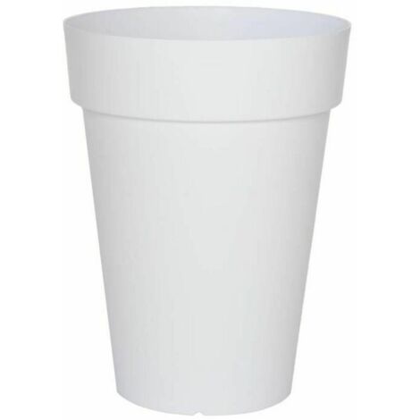 Pot de fleurs - RIVIERA - Soleilla haut - H52 x D39 cm - 37L - Blanc (1/3)