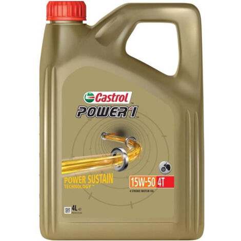 Huile moteur - CASTROL Power 1 4T 15W-50 - 4L - 15W50 (1/4)