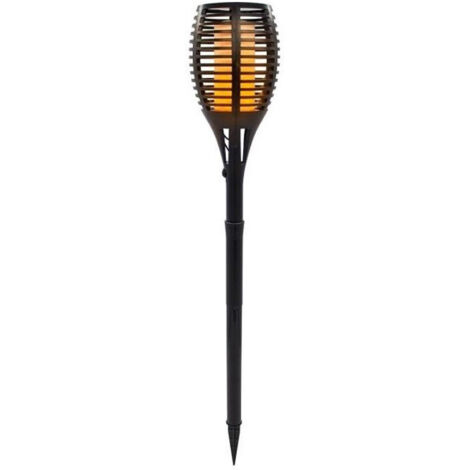 LUMI JARDIN Torche solaire Maity Sun - Effet flamme - LED - H 80 cm - Blanc chaud