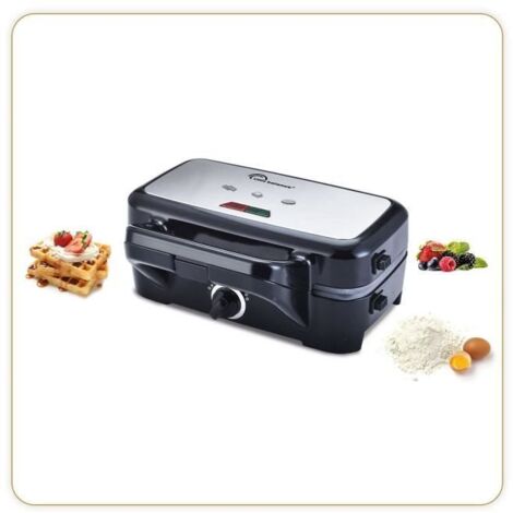 Gaufrier LITTLE BALANCE - Speed'n Mixt - 2 Plaques Interchangeables - Ouverture 180°C - 1200 W