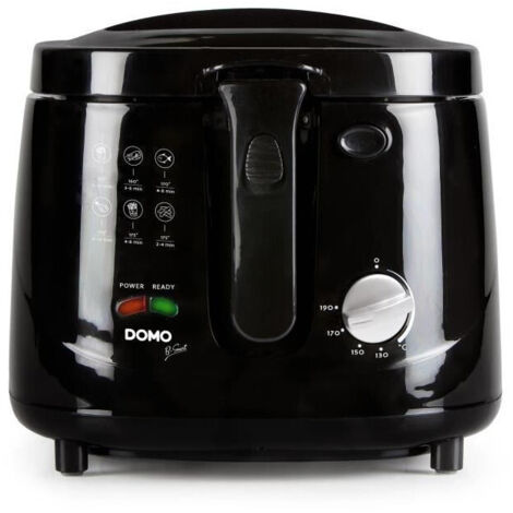 Friteuse électrique 2,5 L 1800 W – Thermostat réglable – Couvercle amovible avec hublot – Filtre anti-odeurs – Poignée pratique – Domo - DO461FR