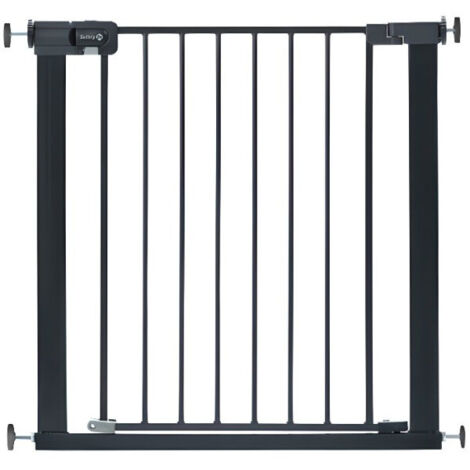 Barrière de sécurité enfant réglable 73-80 cm – Métal noir – Système de fixation par pression 4 points – Ouverture unidirectionnelle – Safety 1St