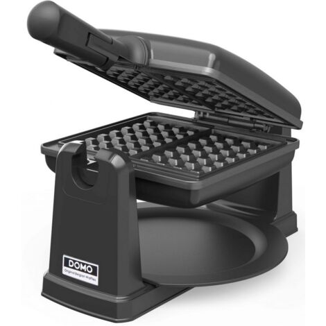 Gaufrier rotatif 2 gaufres 1000W DO9224W – Revêtement anti-adhésif – Témoin lumineux – Poignée cool touch – Plateau ramasse-miettes – Domo - W653392