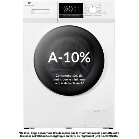 Continental Edison – Lave-linge hublot 8kg – Moteur induction silencieux – Essorage 1400 trs/min – 60 cm de profondeur – Blanc - CELL8140IW1 (1/5)