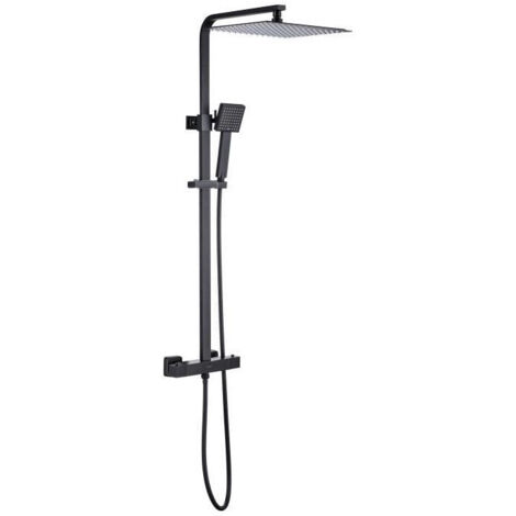 Oceanic Colonne de Douche Thermostatique Noir Mat 82-127cm (1/5)