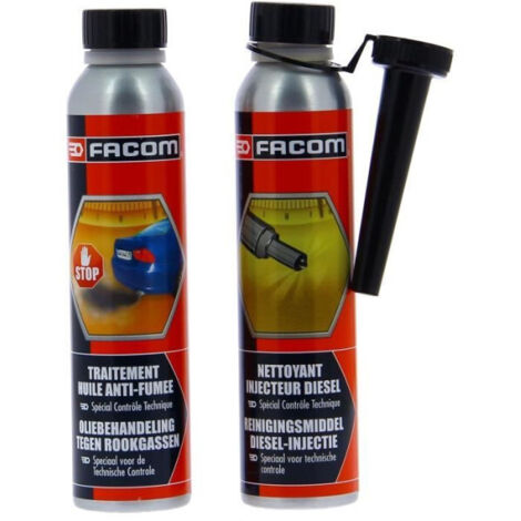 Facom – Additif carburant diesel 2x300ml – Améliore la combustion – Réduit les émissions polluantes – Pour contrôle technique