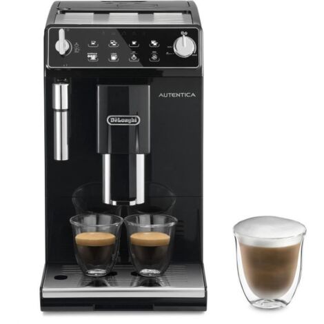 Delonghi – Cafetière à dosettes automatique avec broyeur – 15 bars – Réservoir 1.4L – Capacité 200g – Noir – 6 recettes