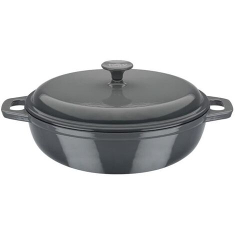 Cocotte fonte massive - GSW - GREY SHADOW - 30 cm - Ronde - Induction - Gris (1/5)
