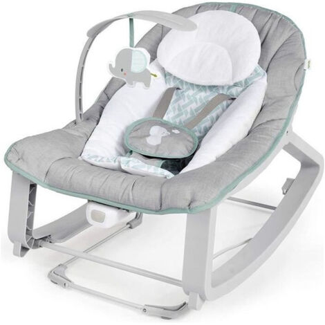 Les Tendances – Transat bébé 3-en-1 Keep Cozy – Modes balancement relax et rapide – Repose-tête ajustable – Vibrations apaisantes