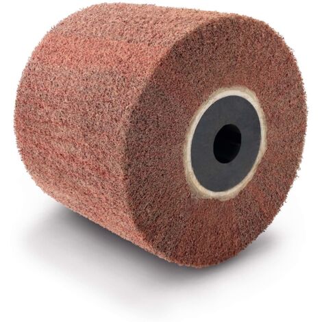 Scheppach Brosse en fibre synthétique pour surfaceuse MRS1300 Brosse de rechange - Largeur 100mm - Ø120mm - Pour les surfaces en bois, pierre, métal, ainsi qu'aux carrelages & joints