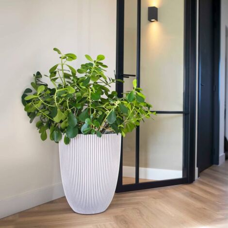 CAPI EUROPE Vase GROOVE - Ivoire - 46x58 cm - 100% recyclable (1/5)