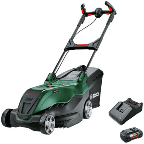 Bosch – Tondeuse à batterie 36V avec 1 batterie 4Ah et chargeur – Largeur de coupe 40 cm – Moteur sans balais pour performance optimale - 36V-40-650