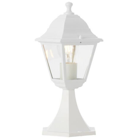 Borne extérieure NISSIE blanc - Brilliant - Métal/verre - IP44 - 1xE27 60W (1/7)