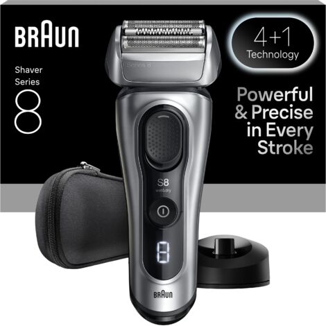 Rasoir électrique BRAUN Series 8 - Noir - Autonomie 60 minutes - Charge rapide 5 minutes (1/5)