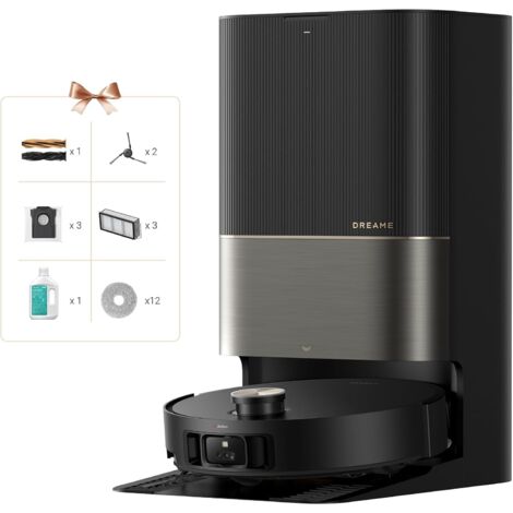 Dreame – Aspirateur robot laveur X50 Ultra Complete – Aspiration 20000 Pa – Navigation IA – Nettoyage hygiénique avec lumière UV – Autonomie 220 mn (1/6)