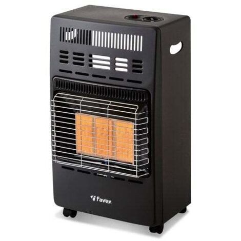 Favex – Chauffage d'appoint infrarouge au gaz butane – Allumage piezo – Surface de chauffe jusqu'à 40 m² – 3 puissances de 1.5 à 4.2 kW – Système de sécurité