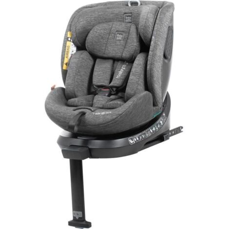 Siège auto pivotant inclinable I-Size – Isofix – Pour enfants de 40 à 150 cm – Protection chocs latéraux – Réducteur inclus – Gris – Babyauto