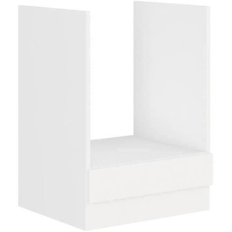 ATLAS Meuble four - Décor blanc - L60 x P52 x H82 cm - Plan de travail non inclus (1/4)