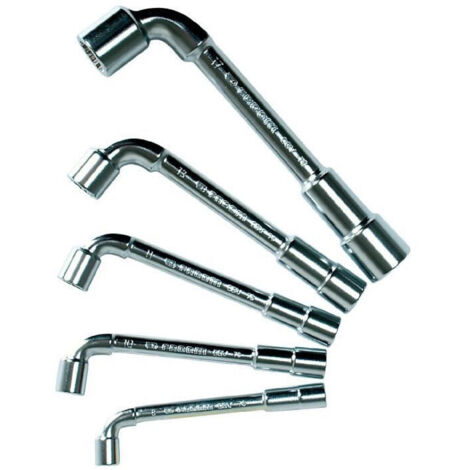Facom – Coffret de 5 clés à pipe métalliques 8-10-11-13-17 mm – Profil 12 pans et 6 pans – Pour serrage dans espaces restreints