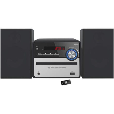 Chaîne HiFi bluetooth 5.0 – Lecteur CD compatible MP3 – 2 x 25W – Radio FM – Port USB 2.0 – Entrée AUX-IN – Inovalley