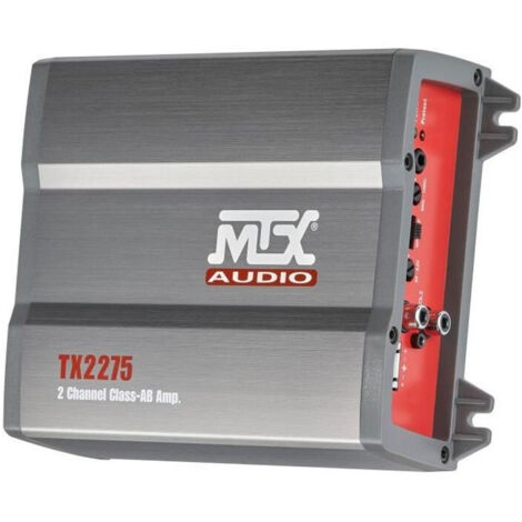 Amplificateur voiture 2x110W RMS – Filtres actifs variables 50Hz à 120Hz – Entrées haut niveau – THD+N 1% – Mtx Audio (1/3)