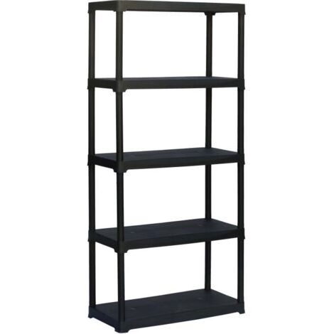 Etagere plastique TOOD - 5 tablettes - h176x90x40 - 30 kgs par tablette (1/2)