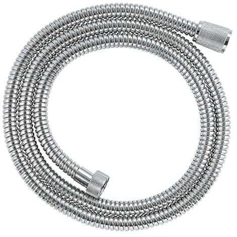 GROHE Vitalioflex Metal 22106000 Doucheslang, 1,25 m, hittebestendig, bescherming tegen verdraaiing, universele aansluiting, QuickFix-installatie, metaal