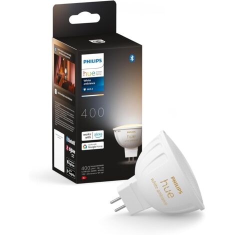 Ampoule connectée - PHILIPS HUE - MR16 - Lumiere blanche - Compatible bluetooth - Fonctionne avec App et voix (1/6)