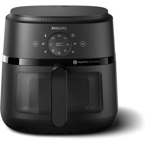 Philips – Friteuse sans huile 6,2L 1700W – Technologie RapidAir – 13 programmes de cuisson – Écran tactile numérique – Noir - NA230 (1/5)