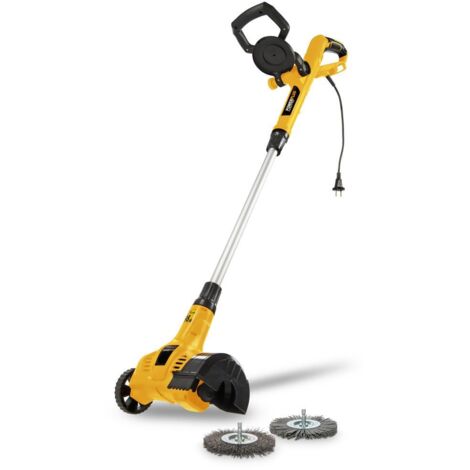 Désherbeur électrique 400 W – Brosse nylon et acier – Long manche 1300 mm – Nettoyage joints pavés et dalles – 2000 min-1 – Powerplus