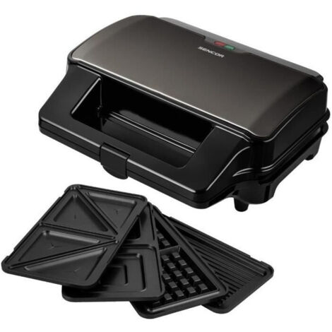 Appareil a sandwichs - Sencor - SSM 9978BK - 4 en 1 - 900W - Noir (1/5)