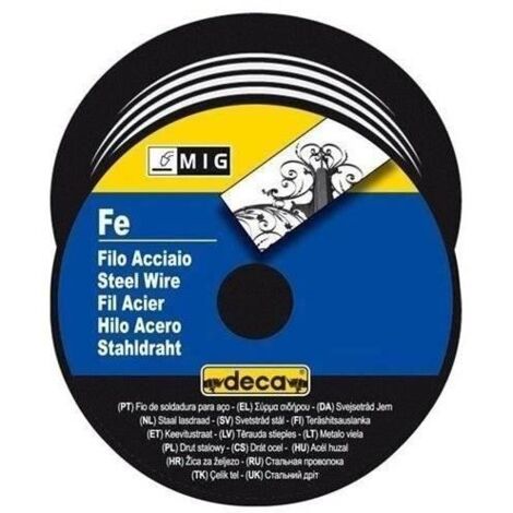 DECA Bobine fil acier pour soudure MIG/MAG Ø fil 0,8 mm 0,7 kg