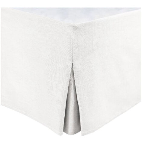 Cache sommier - HOME LINGE PASSION - 160 x 200 cm + 30 cm - Blanc