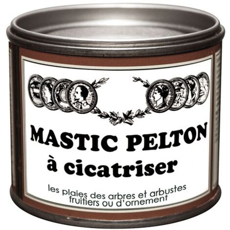 Mastic à cicatriser 195 g – Insecticide biologique – Pour guérir blessures écorces et plaies de taille – Composition : 40% résine, 15% huile végétale – Pelton