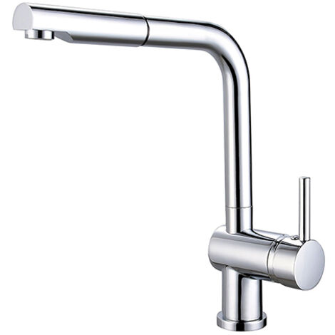 ROUSSEAU Robinet mitigeur de cuisine Matsouko - Avec douchette - Gris chromé (1/5)