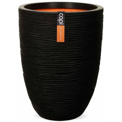Vase élégant bas - CAPI EUROPE - RIB NL - 46 x 58 cm - Noir (1/5)