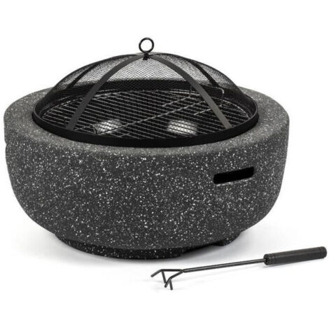 Brasero FIELDMANN FZG 1030G – Foyer 60 cm – Hauteur de cuisson 25 cm – Grille chromée 43 cm – MgO brûlé résistant à la chaleur