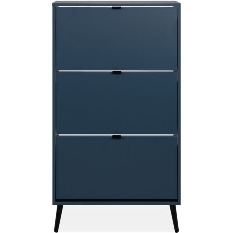 CALICOSY - Armoire à chaussures 3 abattants et 2 compartiments par abattant L70cm - VIGO (1/5)