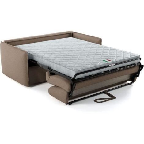 Canapé convertible express - 3 places - MYKONOS - Tissu Como 5 Antelope - 185 x 104 x 90 cm - MONDO (1/5)
