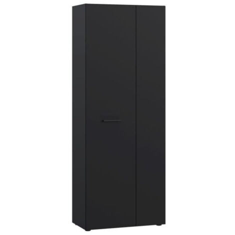 Armoire de rangement - Noir - L68,7 x P36,5 x H181,1 cm (1/5)