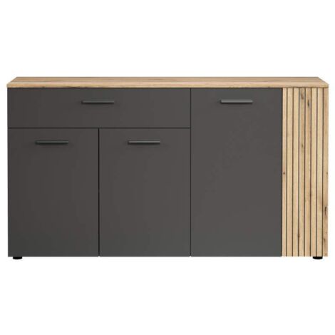 Trend-Team Buffet contemporain gris anthracite 150 cm (1/5)