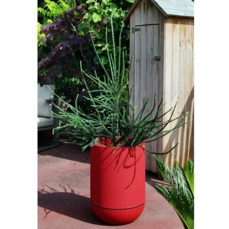 RIVIERA - pot de fleurs Tulipe - granit D40 - rouge (1/2)
