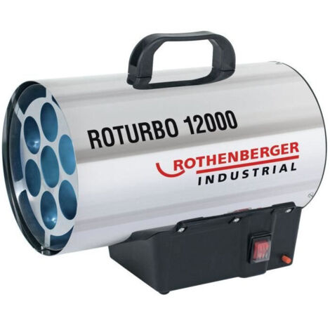 Rothenberger – Chauffage de chantier au gaz propane 12 kW – Volume d'action 120 m³ – Allumage automatique – Boîtier en acier inoxydable (1/4)